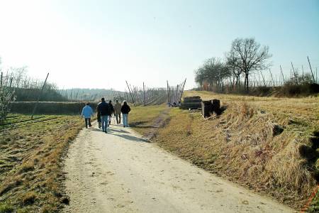 Rckhaltebecken vom Ort aus